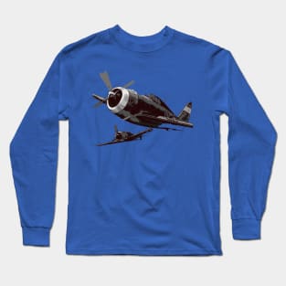 P-47 Thunderbolt Luftkampf Warbird Warplane Aircraft Long Sleeve T-Shirt